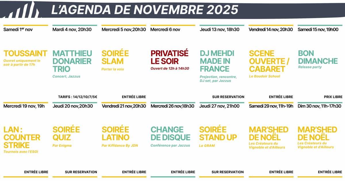 AGENDA OCTOBRE 25